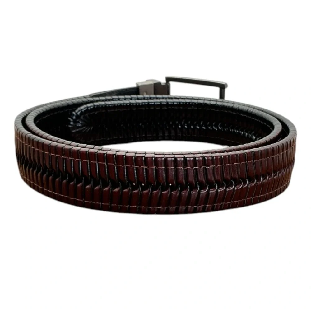 Greg Norman Collection Brown Braided Genuine Leather Belt Size‎ 33